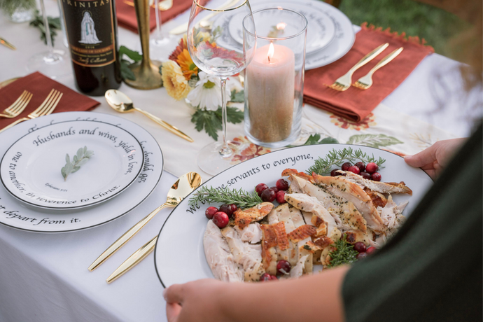 Feed on the Word Dinnerware - Scripture Graced Dinnerware