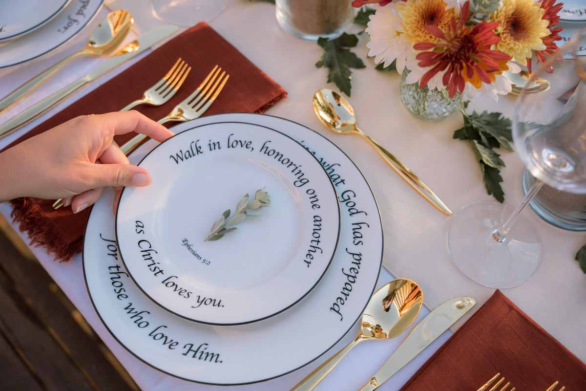 Feed on the Word Dinnerware - Scripture Graced Dinnerware