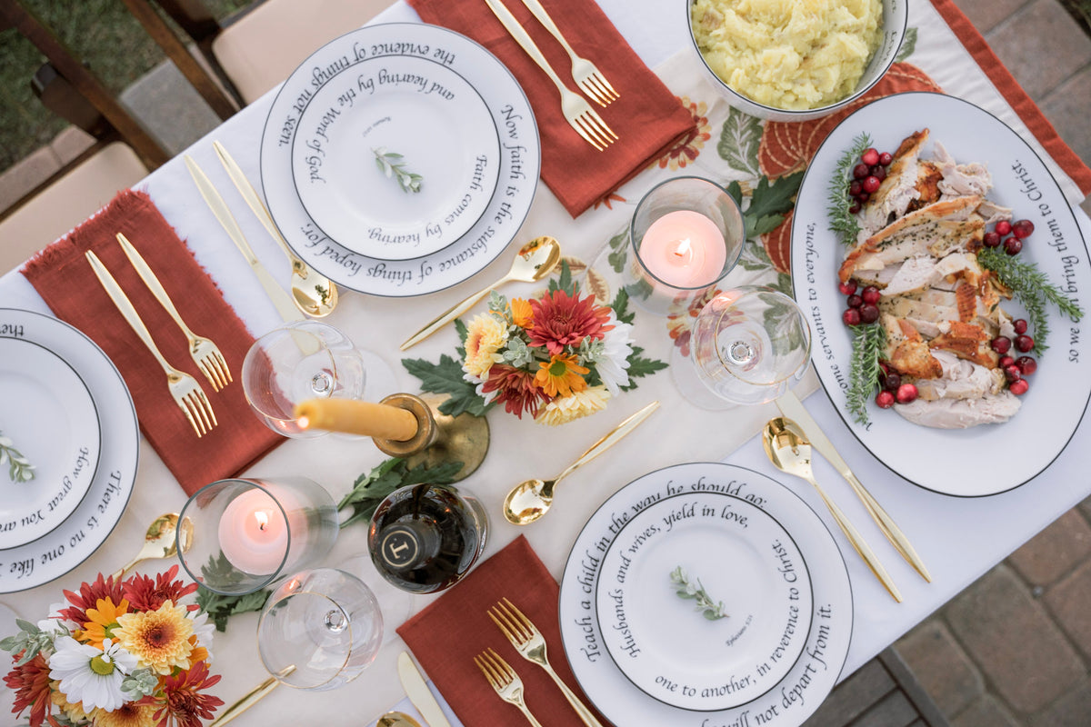 Feed on the Word Dinnerware - Scripture Graced Dinnerware